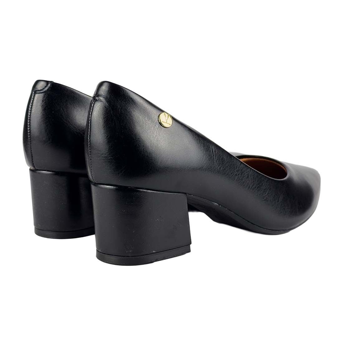 Sapato Scarpin Vizzano Bico Fino Salto Bloco Napa Garda Preto 3
