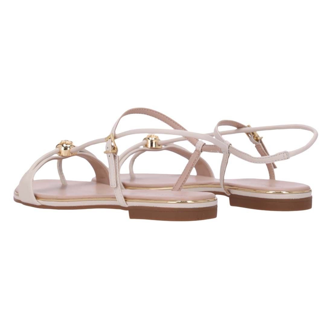 Sandália Luz da Lua Rasteira Dedo Slim com Logo Off White 3