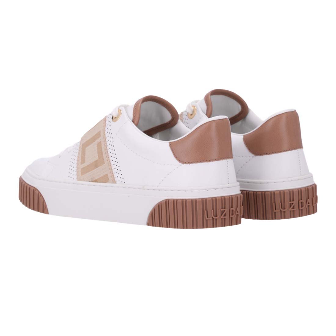 Tênis Luz da Lua Gorgurão Lateral Branco 3