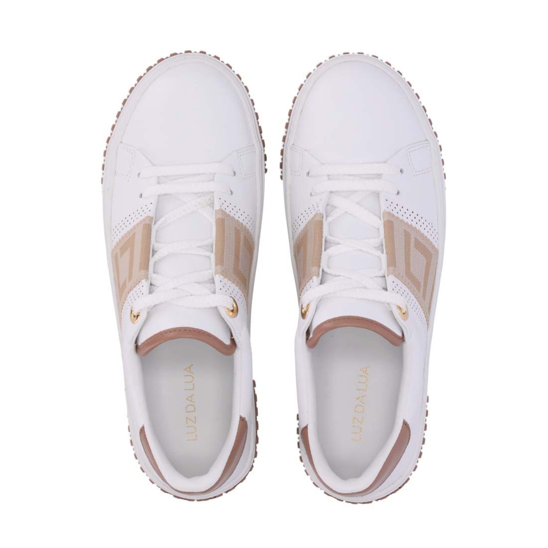 Tênis Luz da Lua Gorgurão Lateral Branco 4