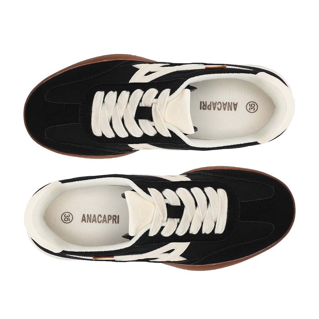 Tênis Anacapri Casual Retro Solado Borracha Preto 6