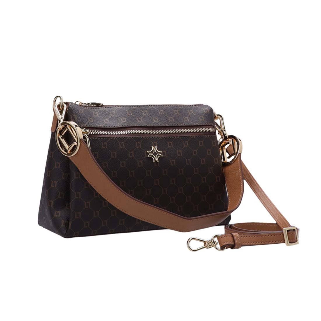 Bolsa Luz da Lua Tiracolo Média LI Marrom 3