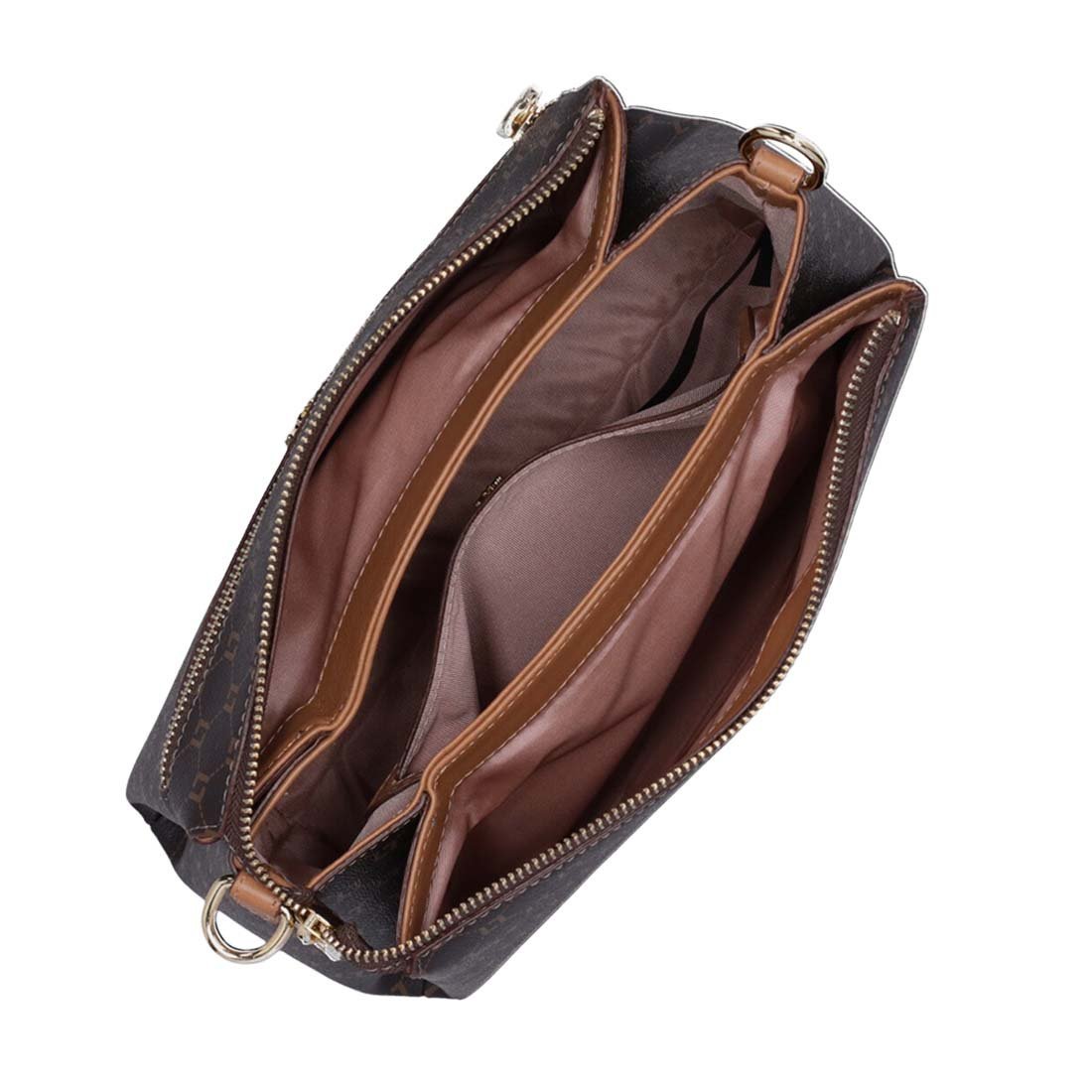 Bolsa Luz da Lua Tiracolo Média LI Marrom 4