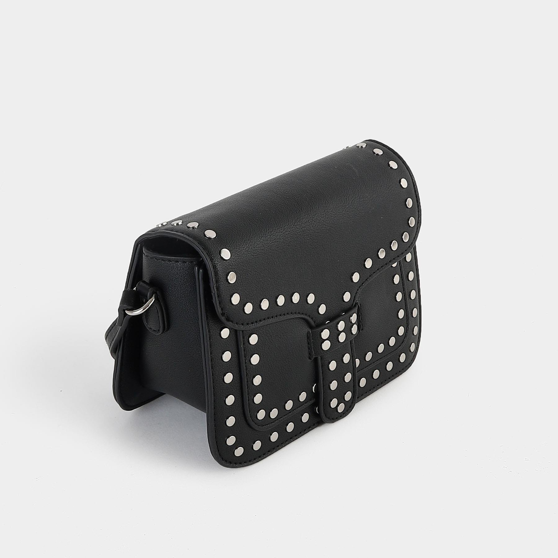 Bolsa Crossbody com Tachas Out West Preto 4