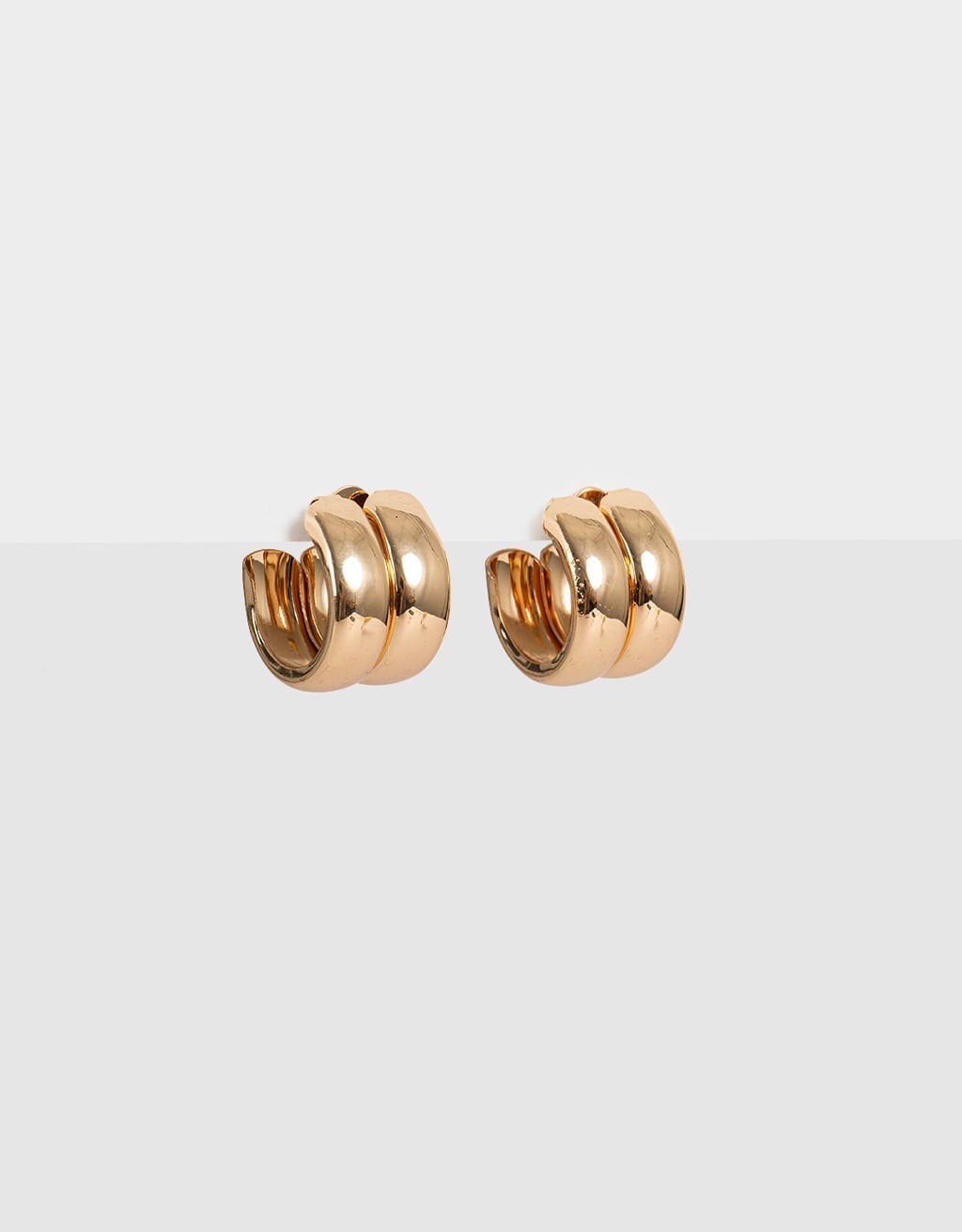 Argola Dupla Dourada New Basic Dourado 1