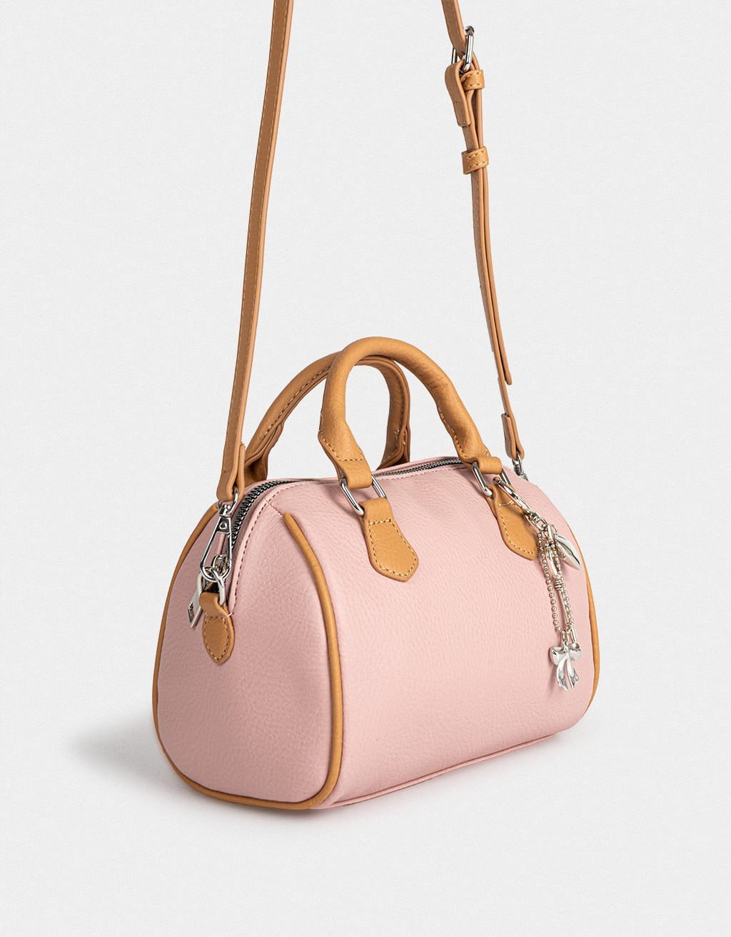 Bolsa Carteira Bowling Corino Girly Coffee Rosa 5
