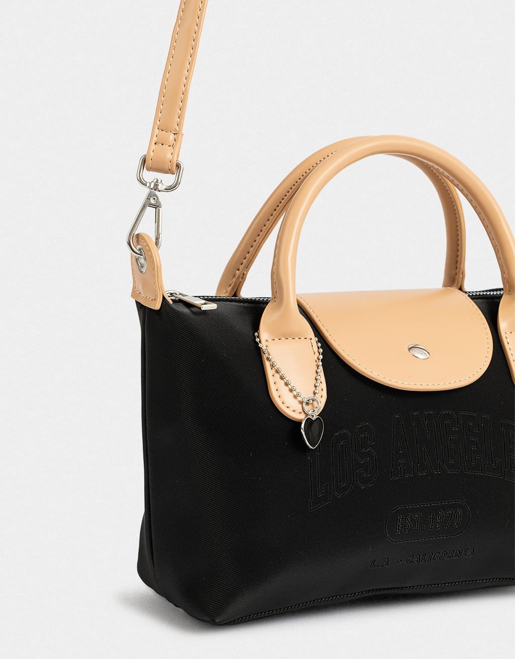 Bolsa Corino City Sport Core Preto/Bege 3