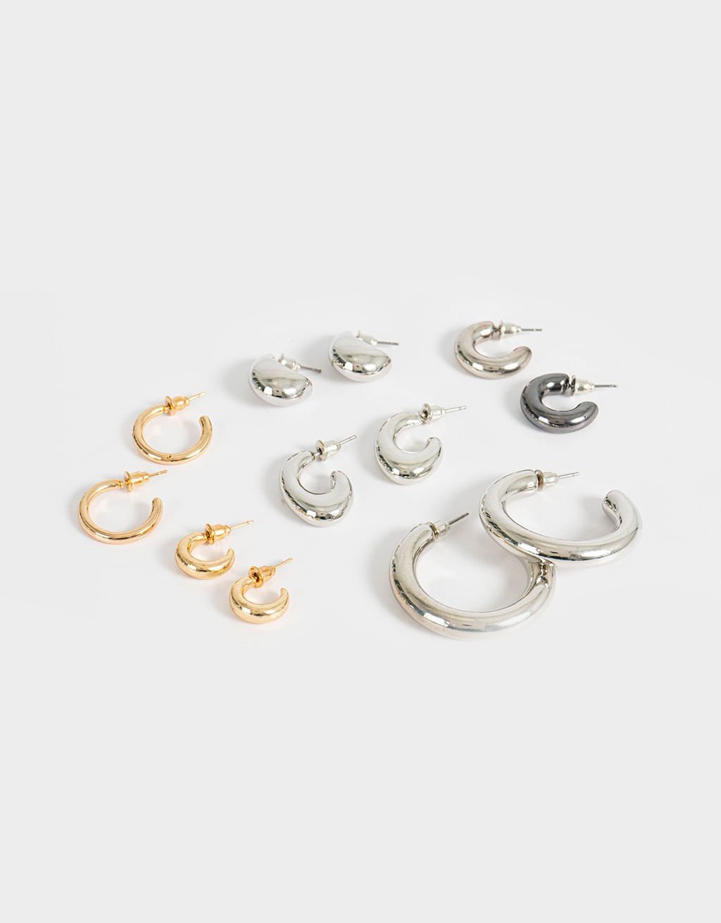 Kit 06 Pares de Argolas Mix Texturas New Basic Multicores 2