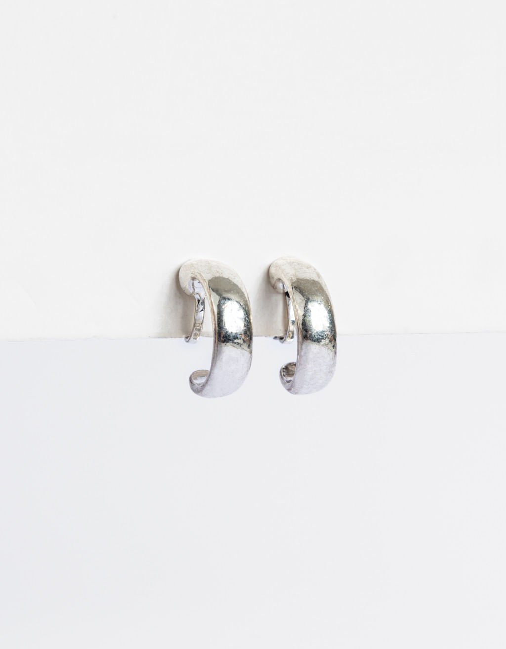 Argolas Clip Folheadas a Prata Essential Prata 1