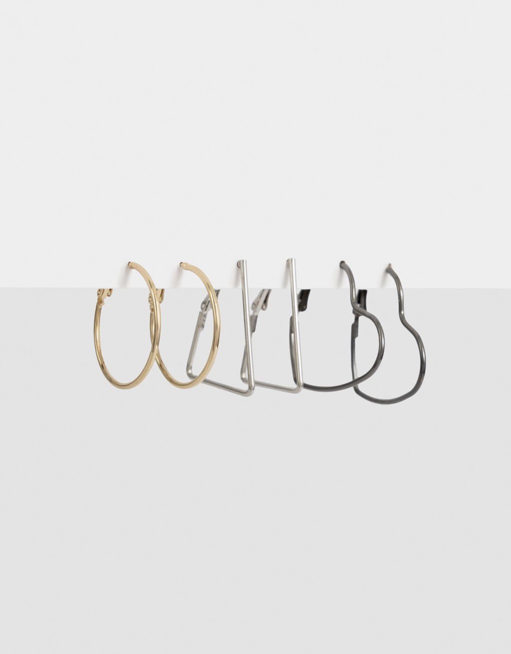 Kit 03 Pares de Brincos Argolas Essential Mix