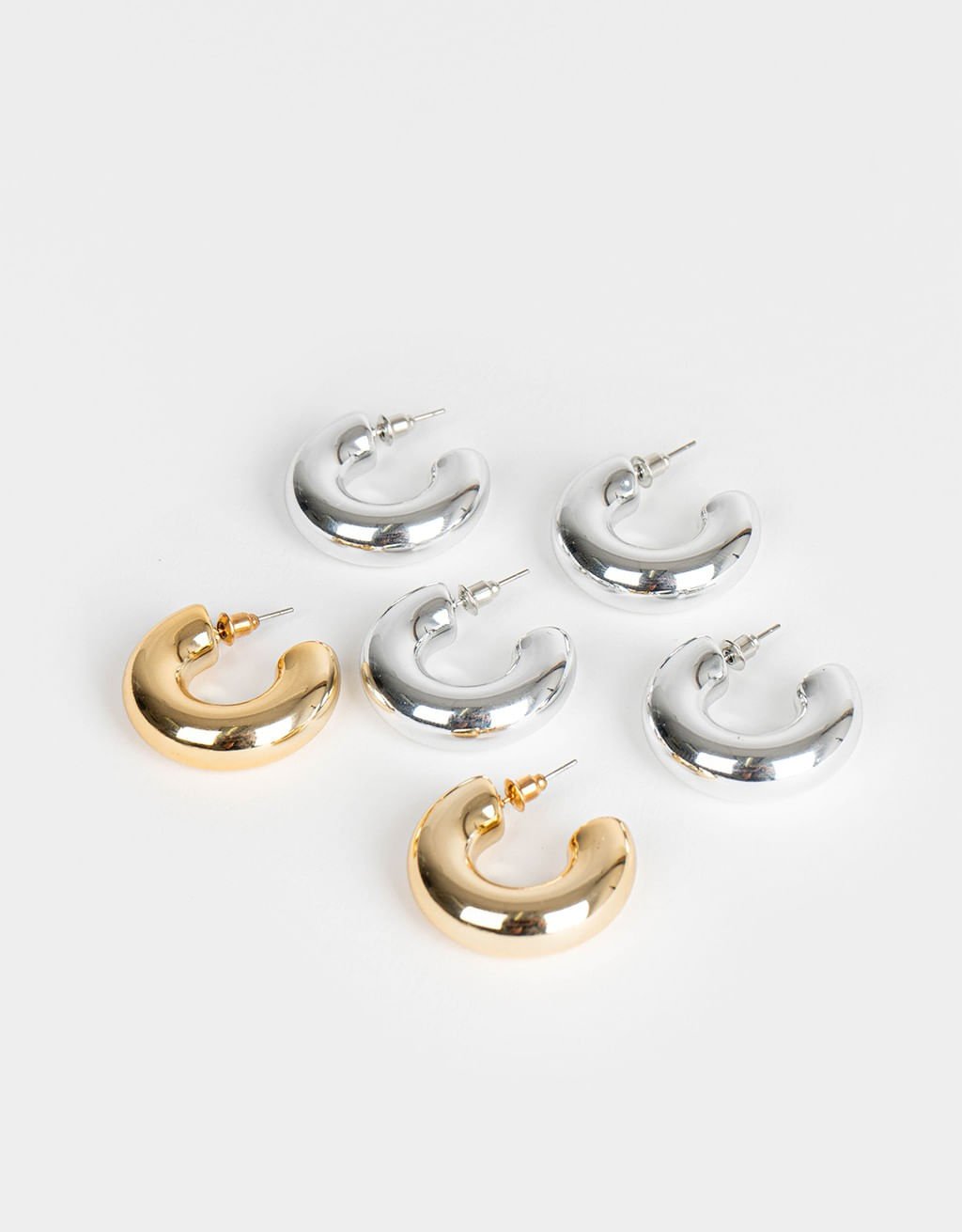 Kit 03 Pares de Argolas New Basic Multicores 2