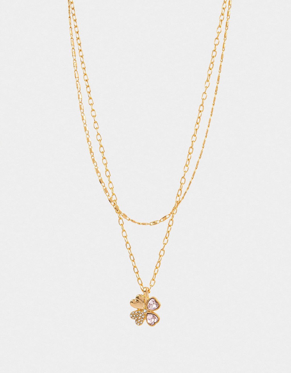 Colar Curto Folheado Ouro Feeling Lucky Dourado 1