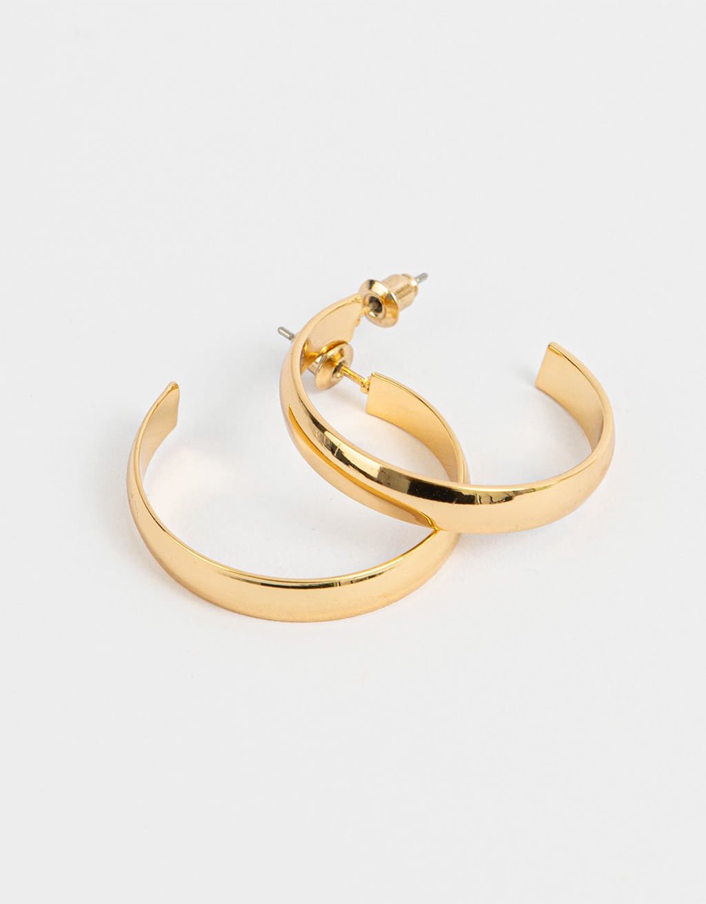 Argolas Douradas Folheadas a Ouro Essential Dourado 2