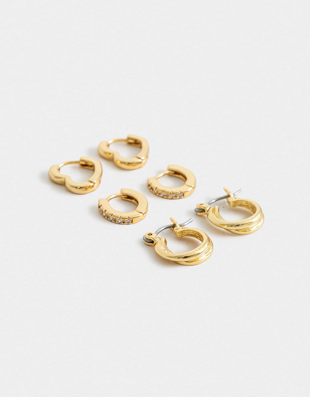 Kit 03 Pares de Argolas Folheadas a Ouro Premium Dourado 3