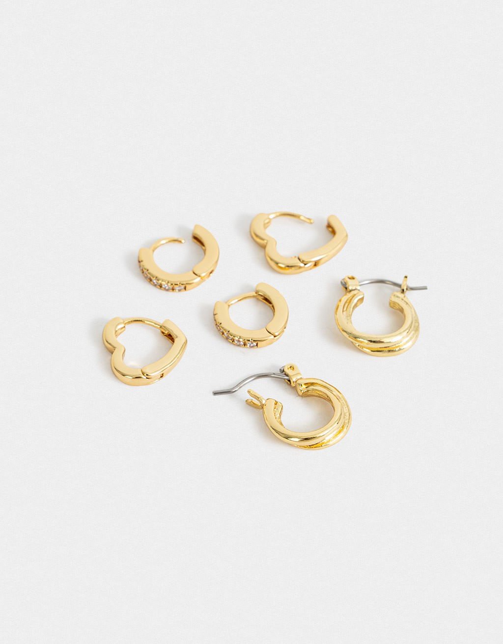 Kit 03 Pares de Argolas Folheadas a Ouro Premium Dourado 4