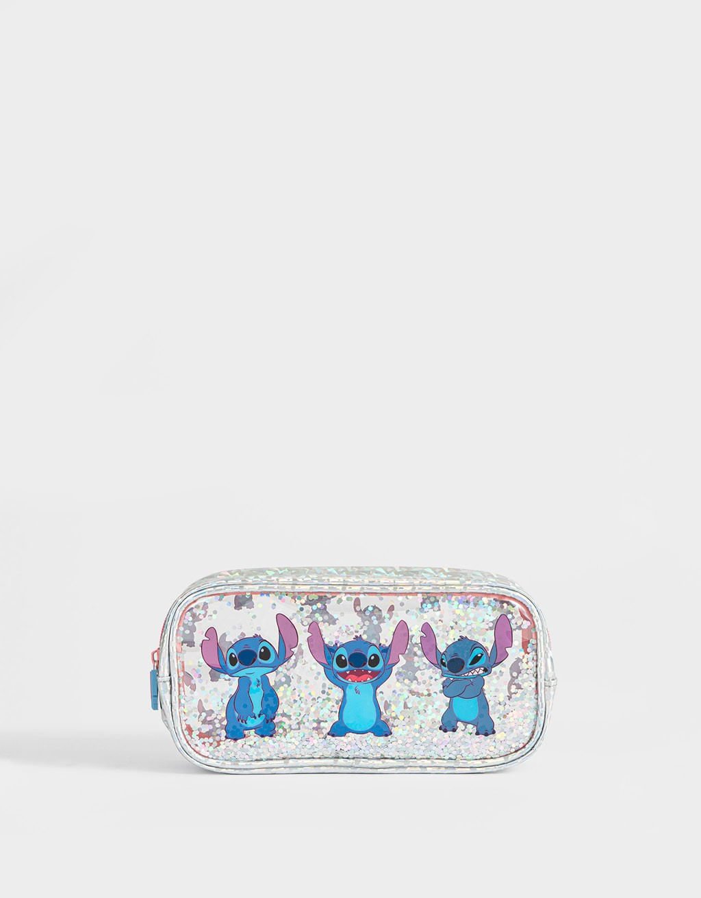 Estojo Holográfico Stitch Branco 2