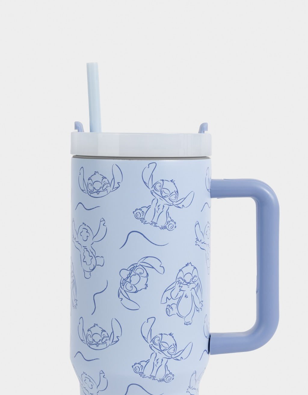 Copo Longo Térmico de Aço Stitch Azul 2