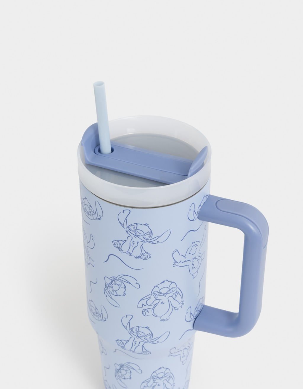 Copo Longo Térmico de Aço Stitch Azul 3