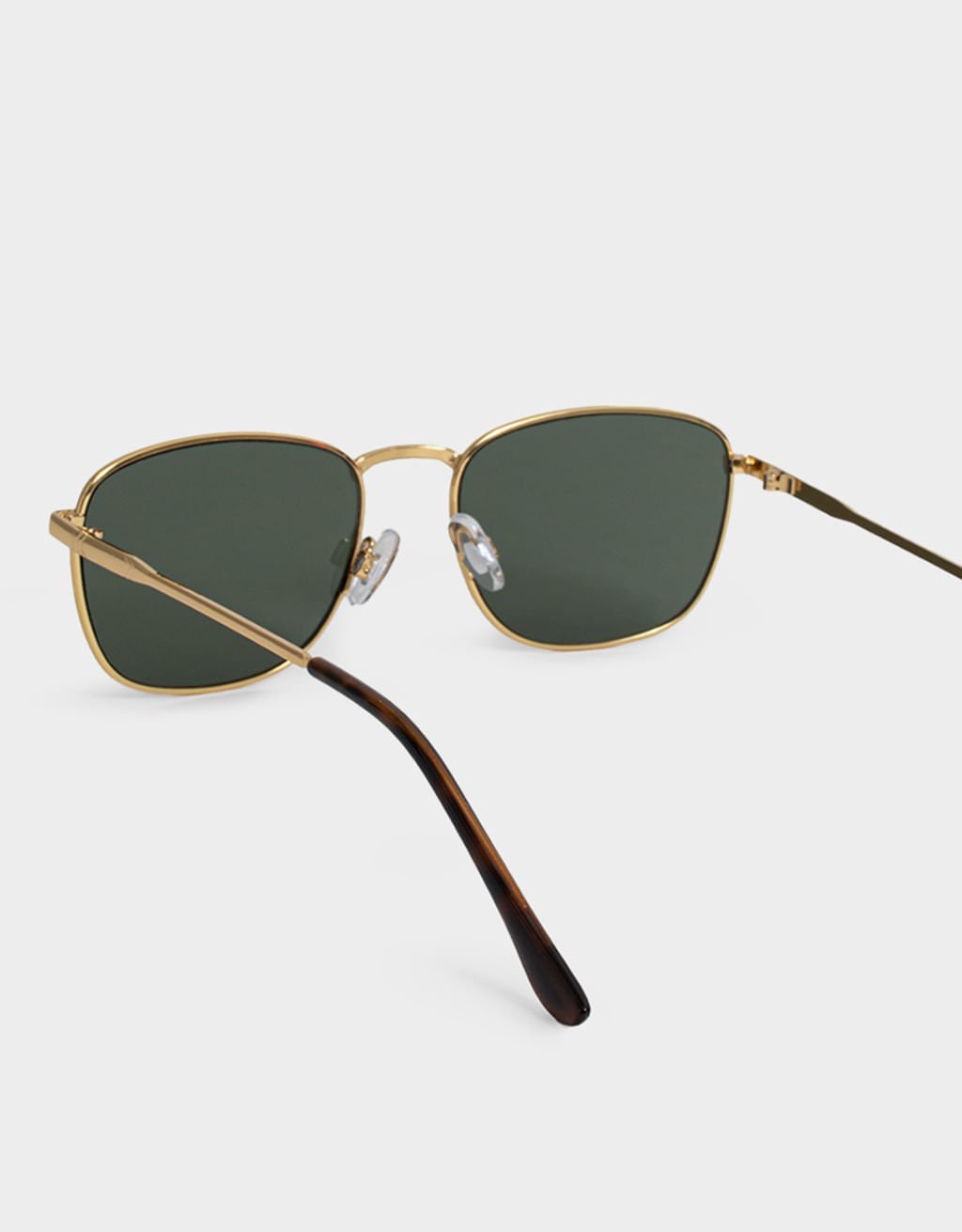 Óculos de Sol Metálico Retangular Classic Dourado 3