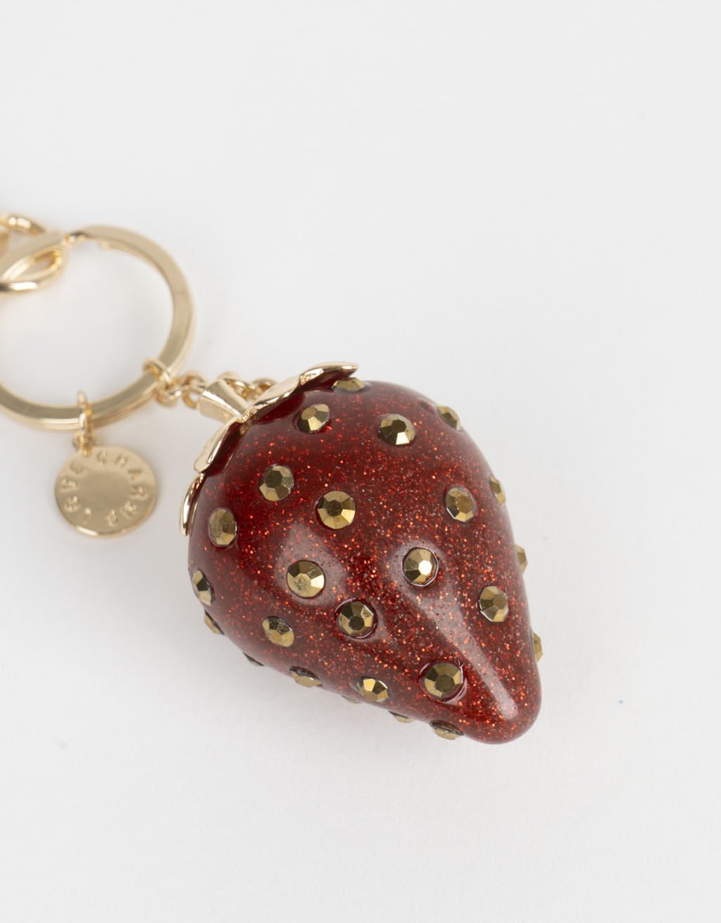 Chaveiro Charms Morango Boho Marrom 2