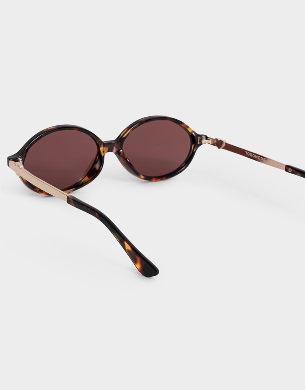 Óculos de Sol Oval Slim Classic Marrom 3