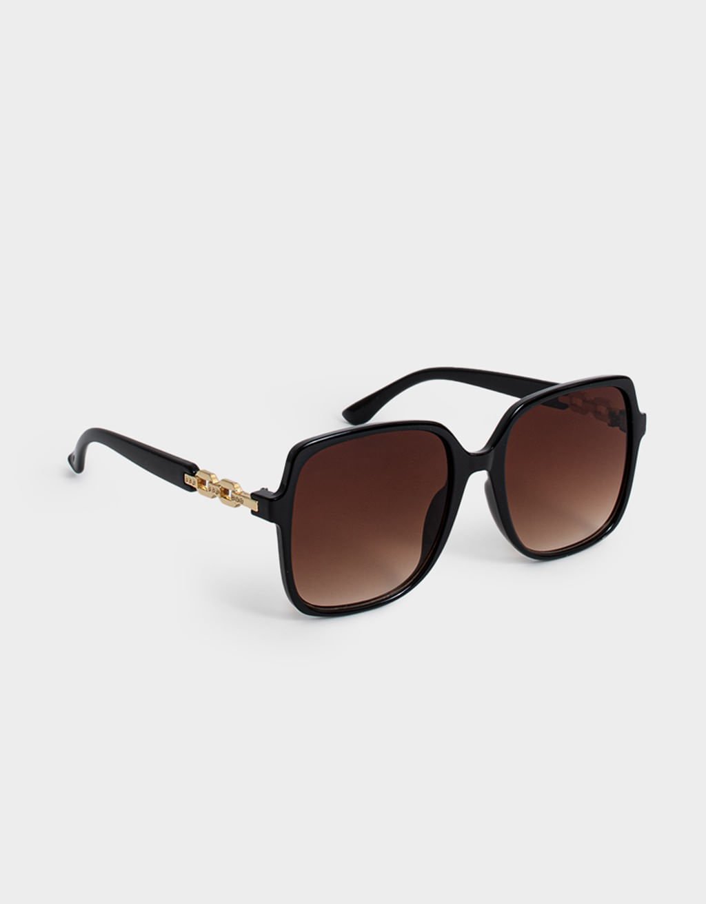 Óculos de Sol Quadrado Maxi Degradê Classic Preto 2