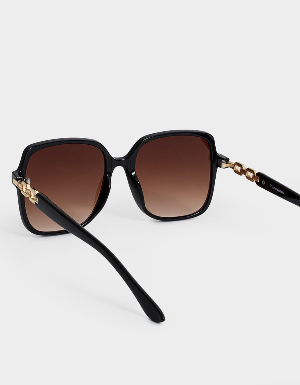 Óculos de Sol Quadrado Maxi Degradê Classic Preto 3