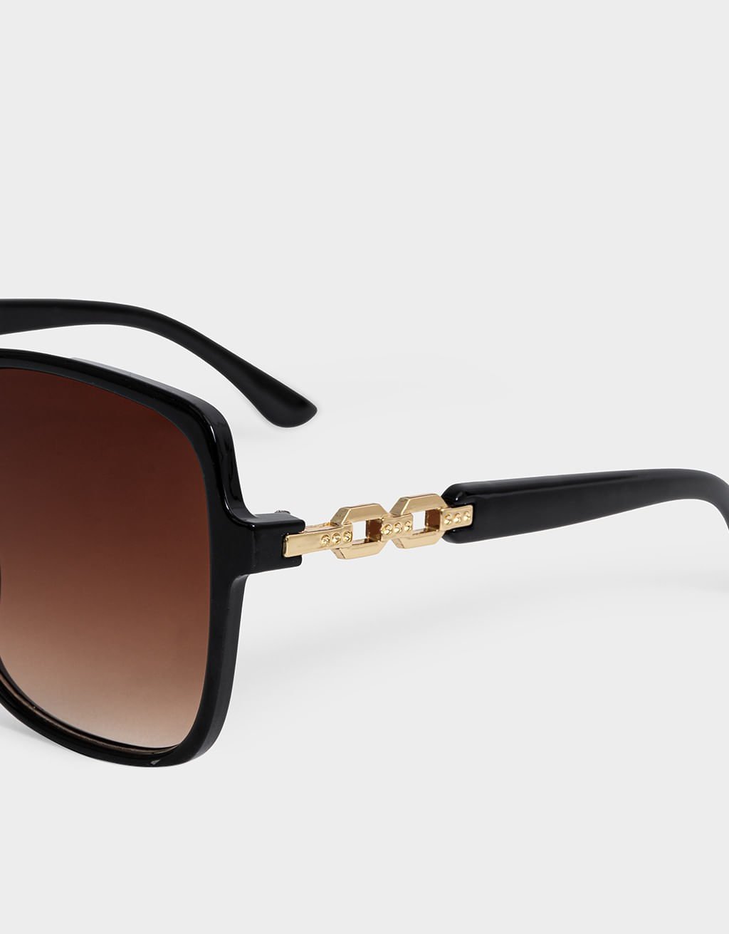 Óculos de Sol Quadrado Maxi Degradê Classic Preto 4
