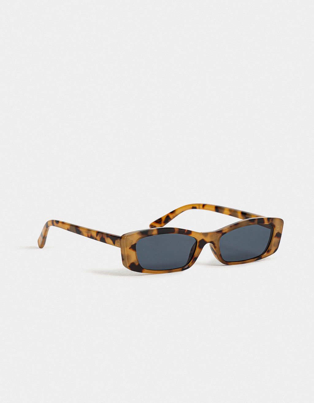 Óculos de Sol Retangular Slim Classic Bege 2