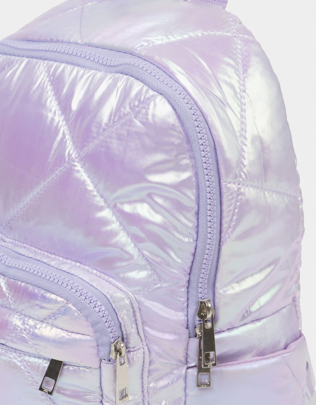 Mochila Puffy Holográfico Preteen Lilás 2