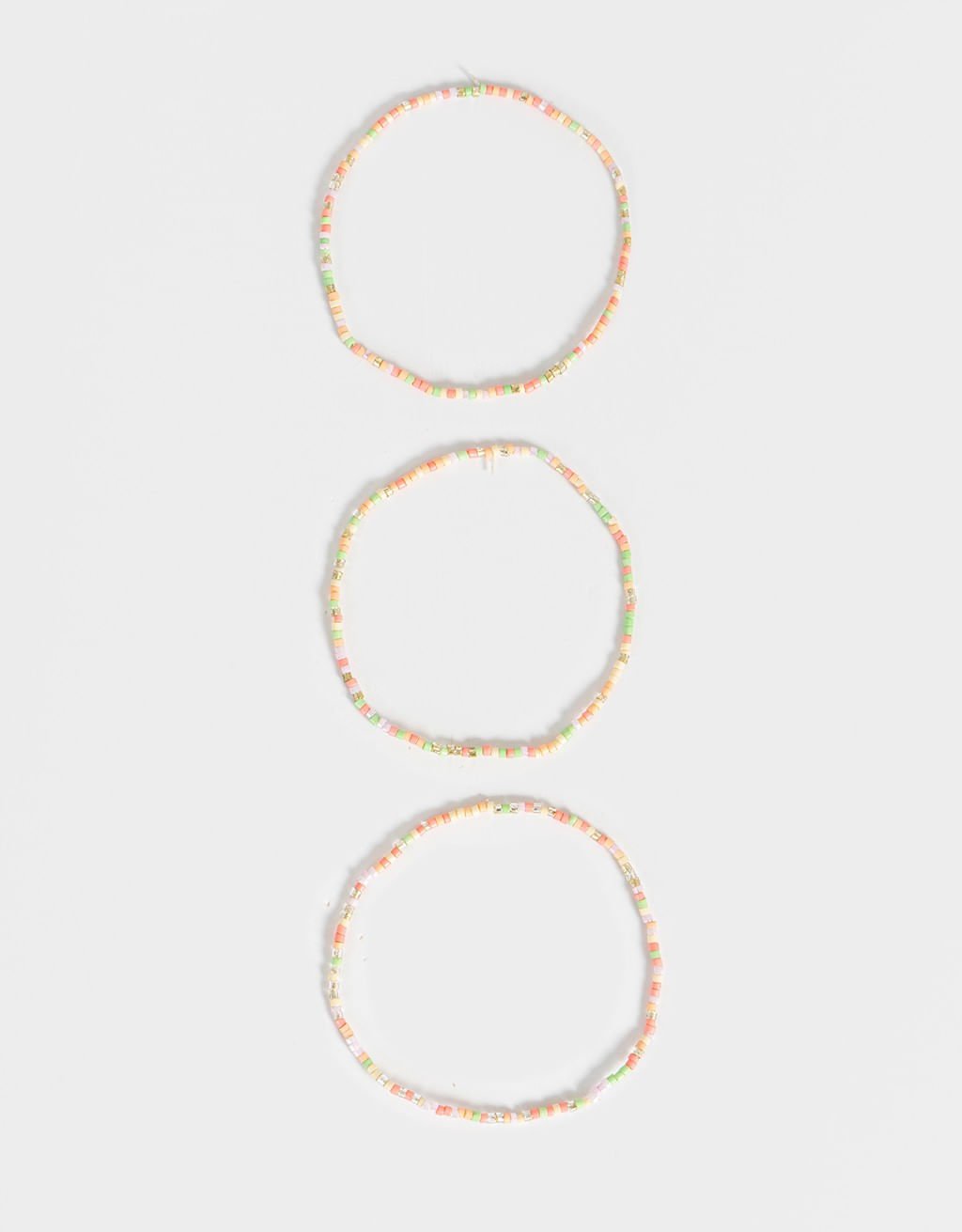Kit 03 Pulseiras Flexíveis Miçangas Rio Meets Capri