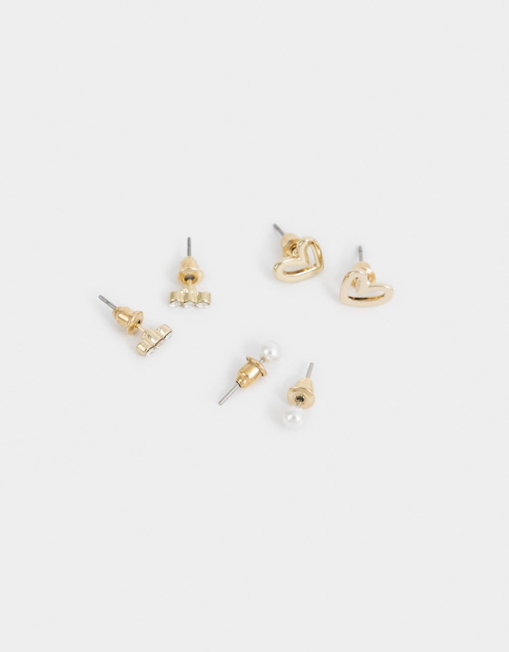 Kit 03 Pares de Brincos Romantic Dourado 2