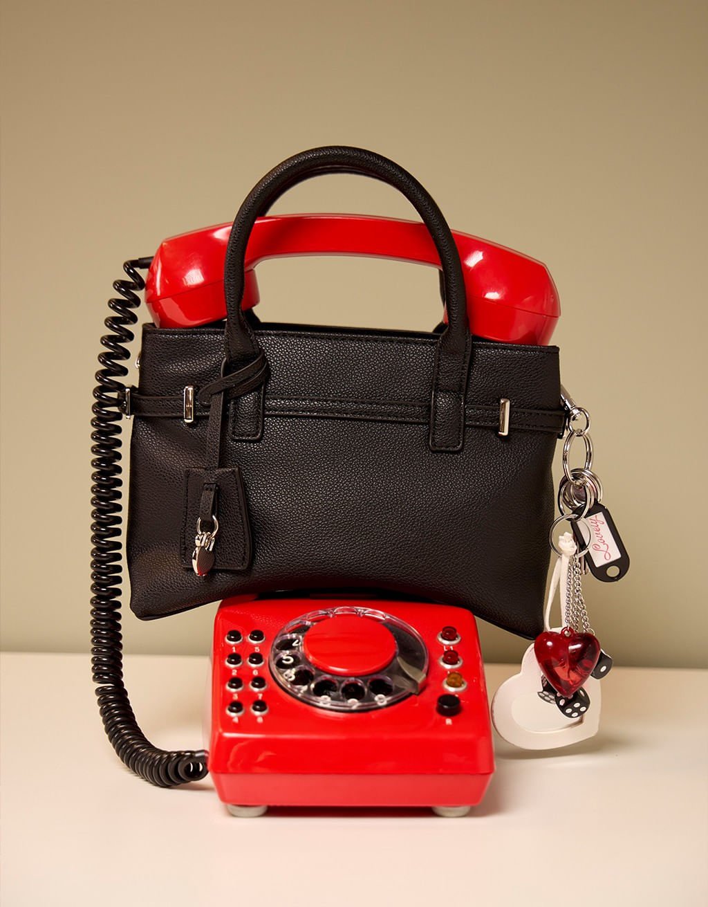 Bolsa City Corino Charm Girl Boss Preto 2