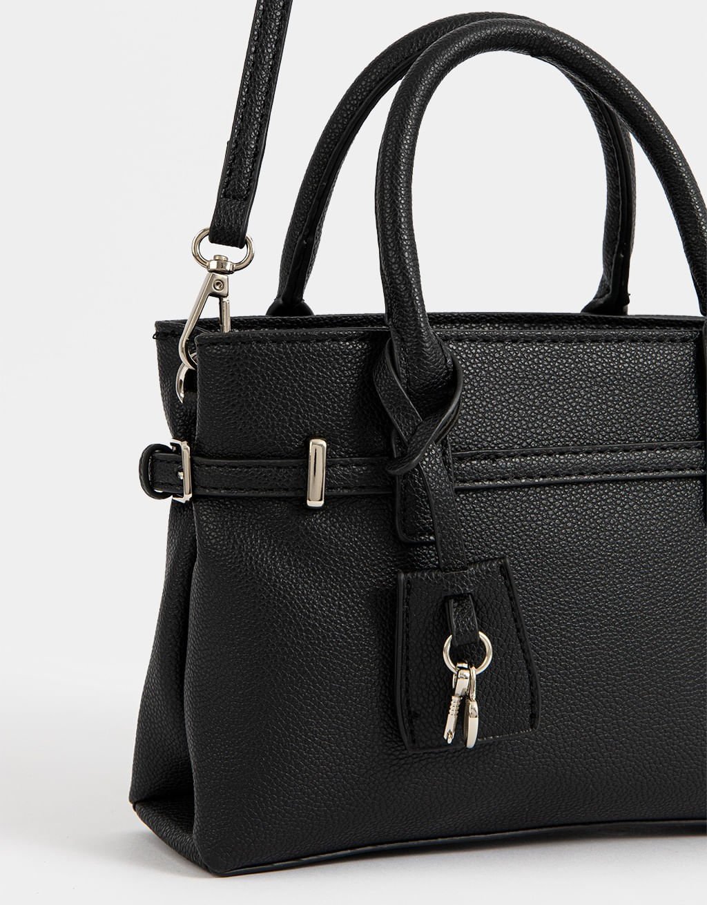 Bolsa City Corino Charm Girl Boss Preto 4
