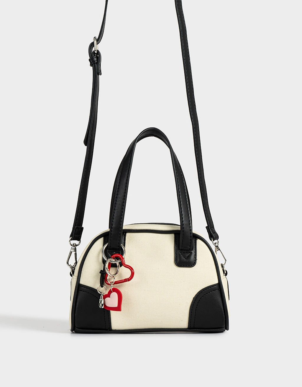 Bolsa Bowling Canvas Lucky me Off White/Preto 3