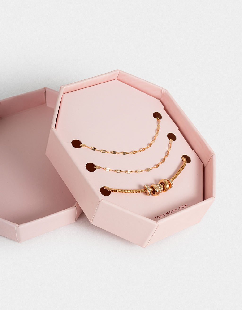 Kit 03 Pulseiras Flexíveis Charms Natal Dourado 2