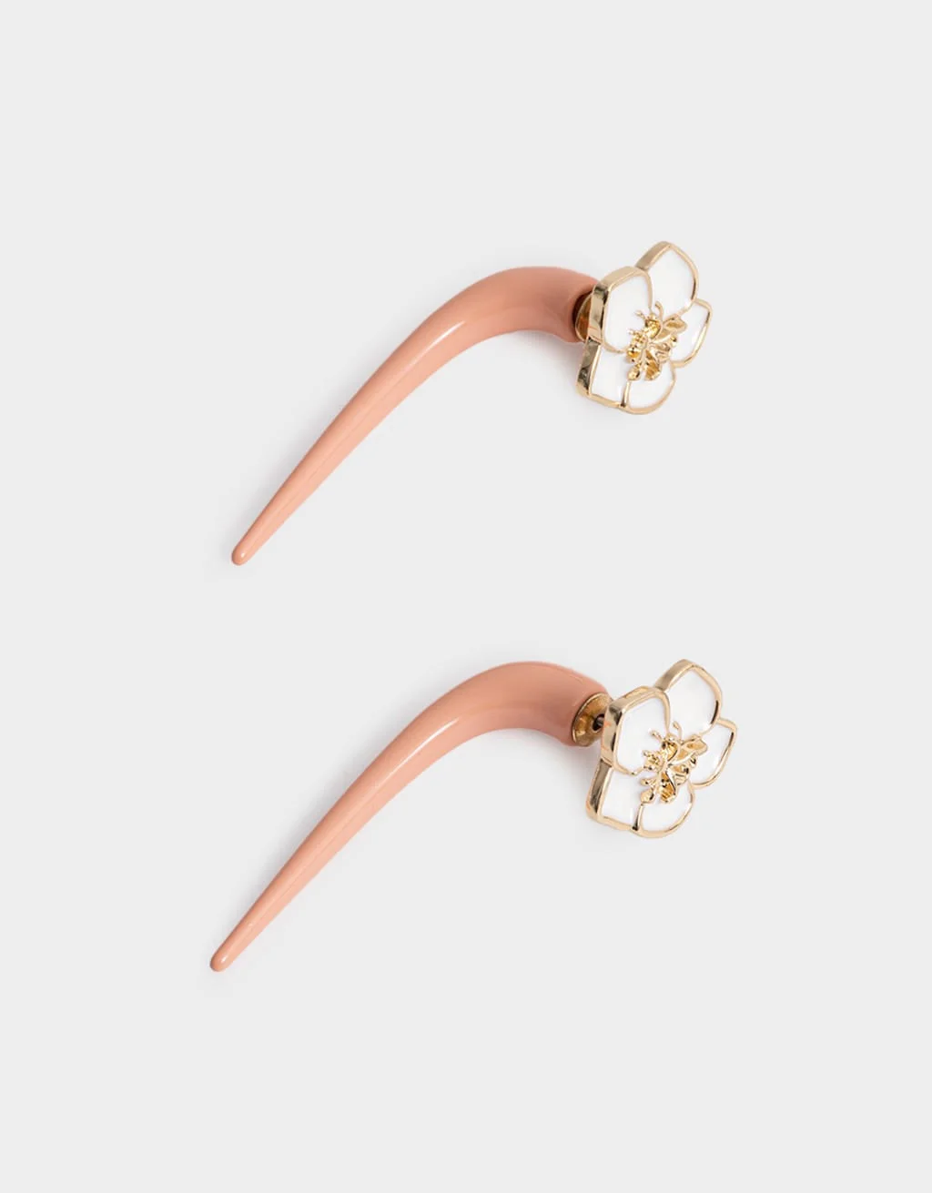 Brincos Pendentes Curtos Flor Boho Rosê 3