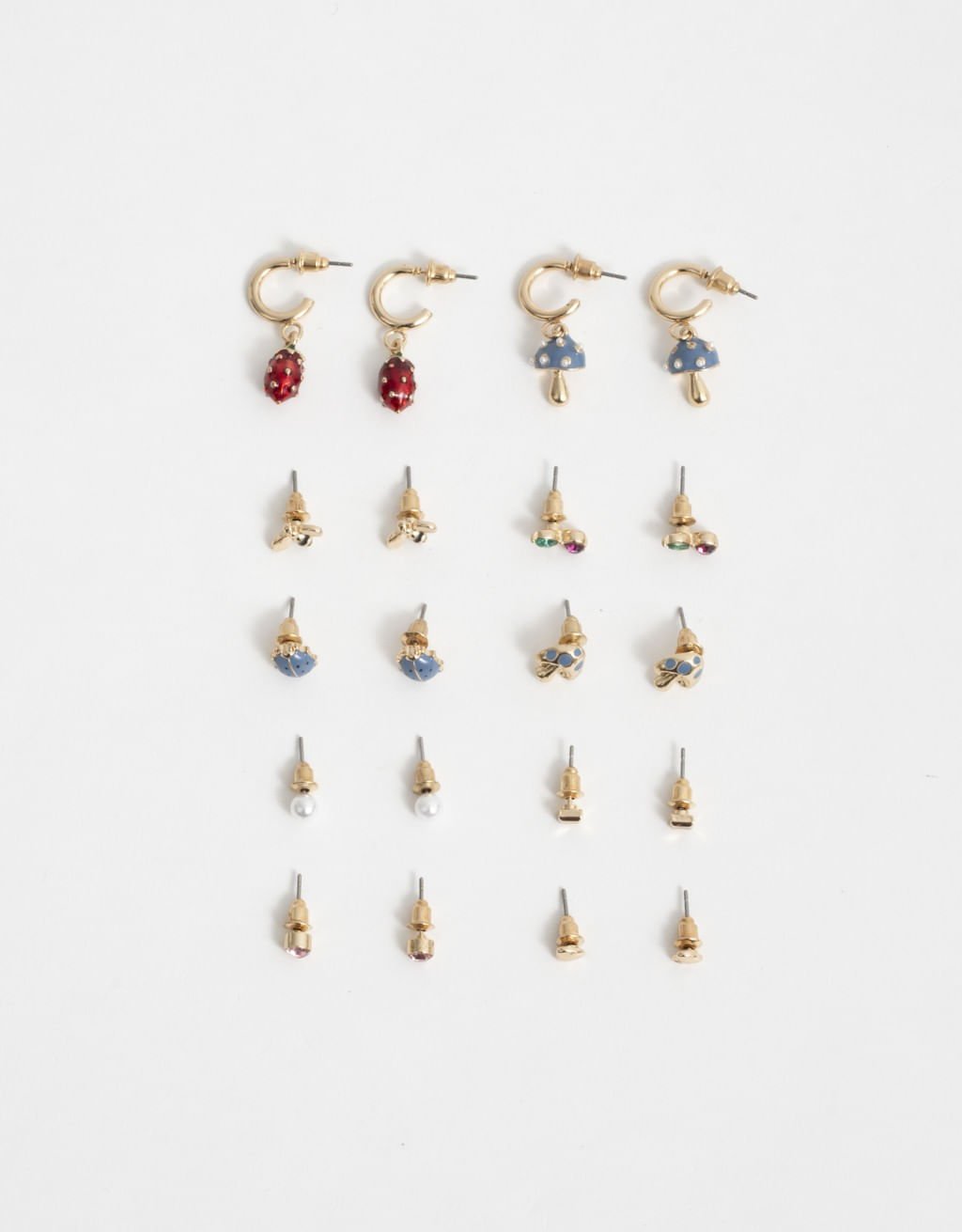 Kit 10 Pares de Brincos Charms Boho