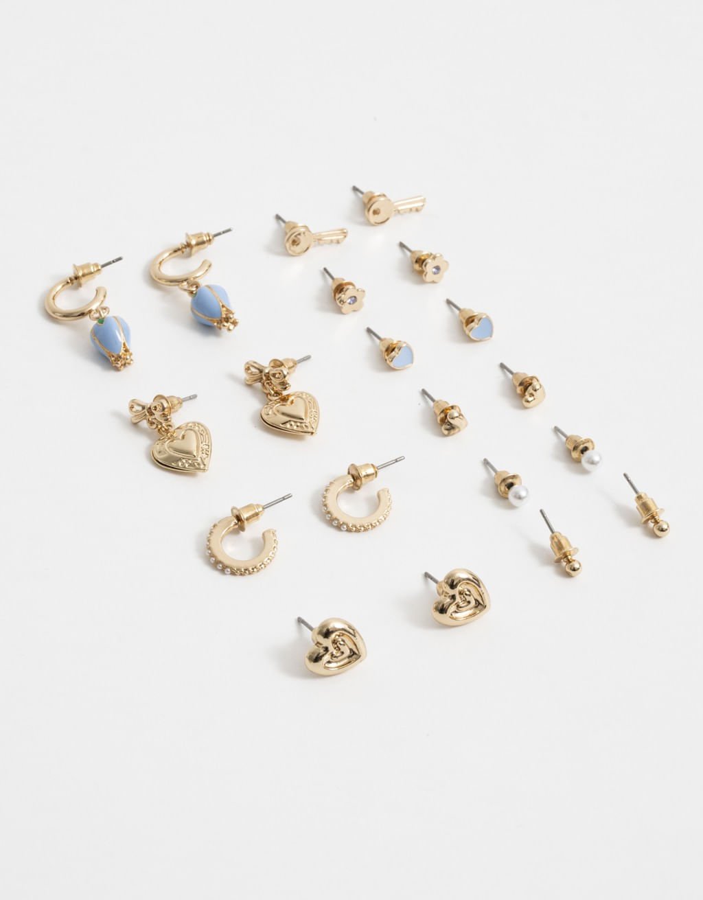 Kit 10 Pares de Brincos Charms Boho Dourado 2
