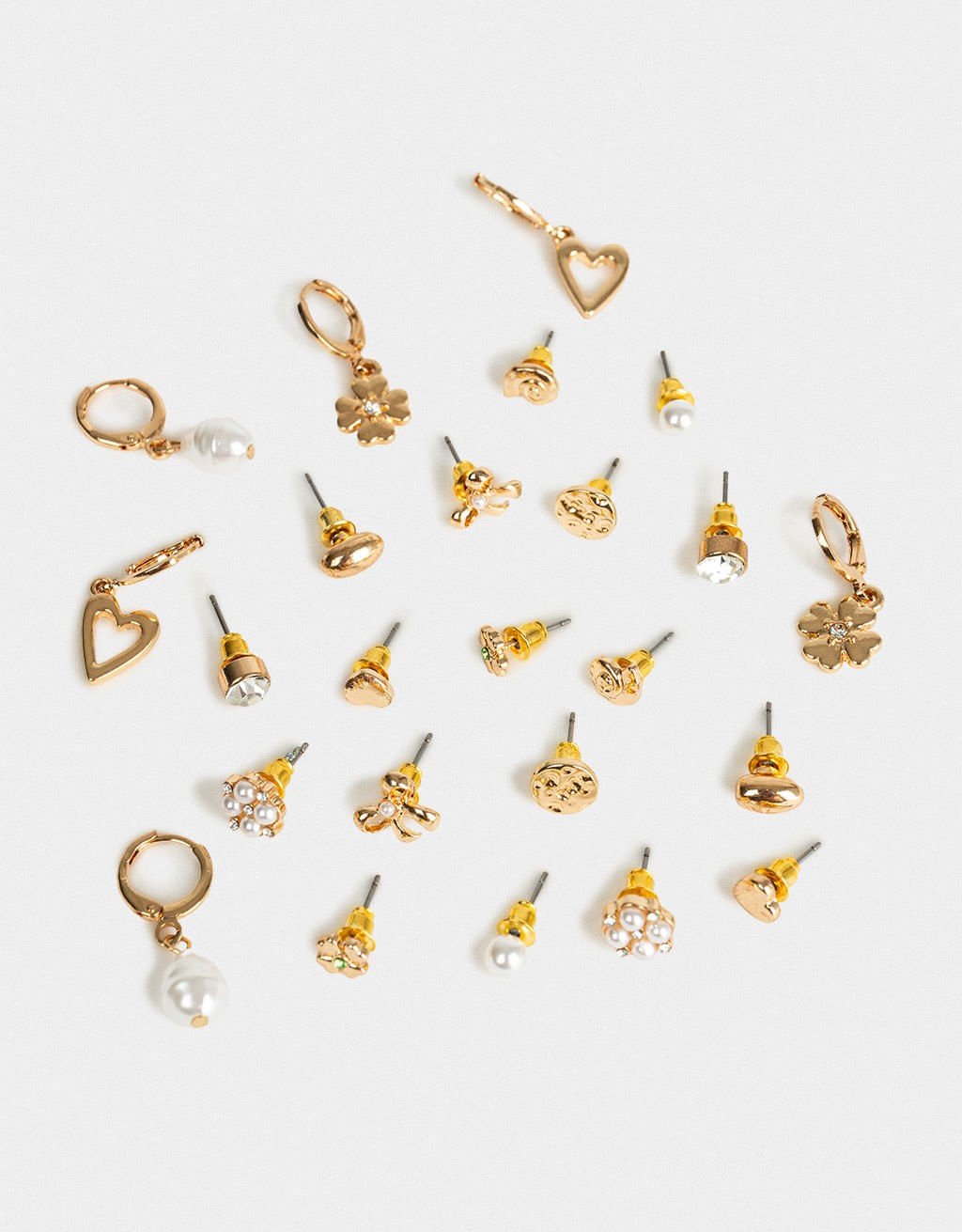 Kit 12 Pares de Brincos Feeling Lucky Dourado 2
