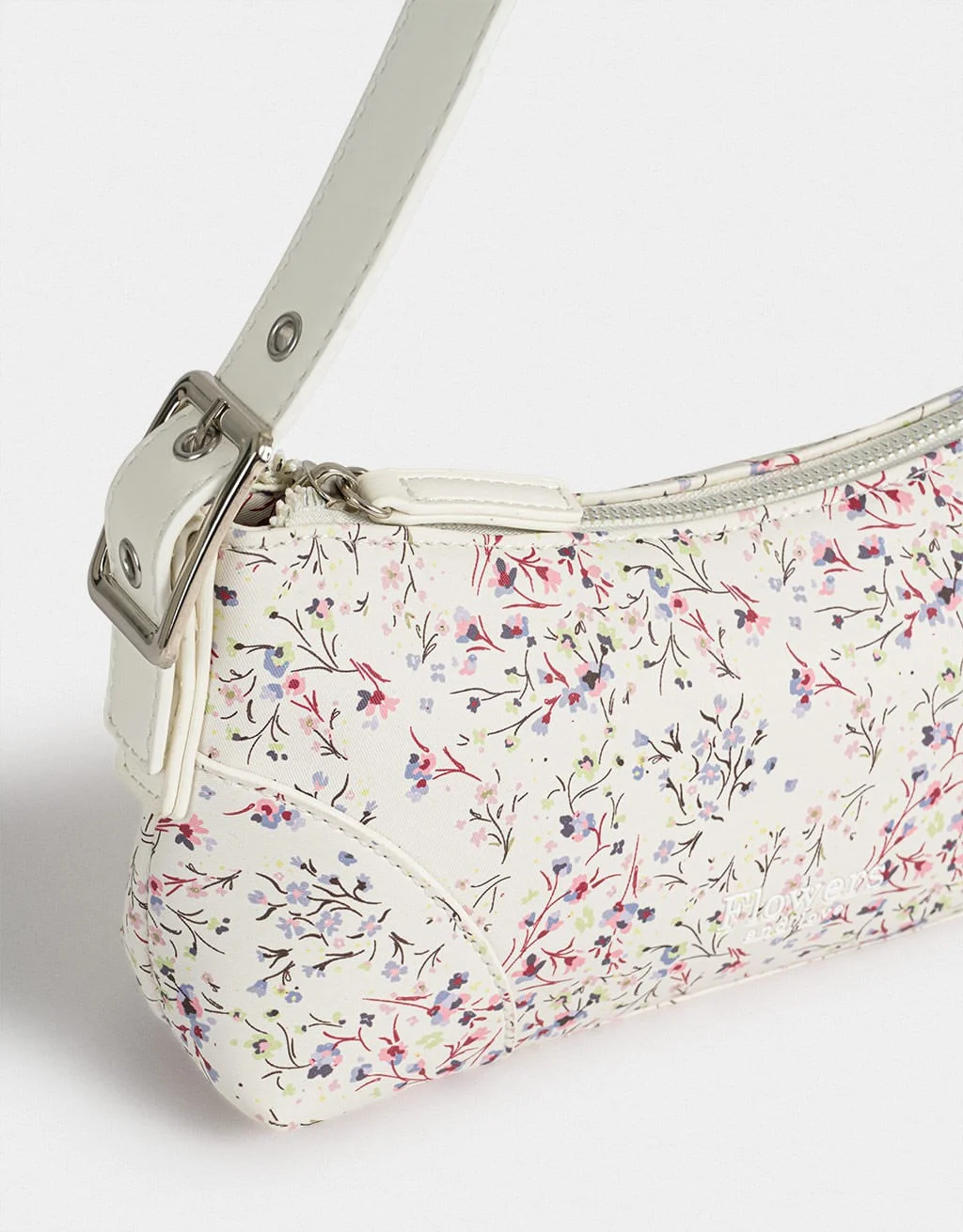 Bolsa Baguette Corino Estampada Country Club Branco 3