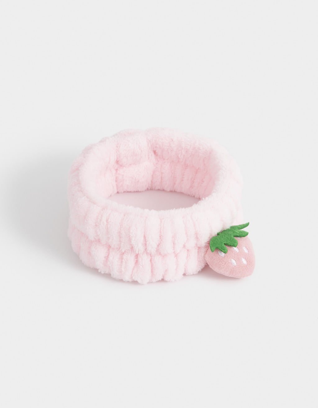 Tiara Têxtil Infantil Morango Boho Rosa 3
