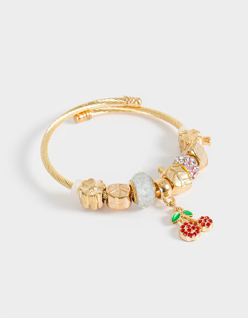 Pulseira Flexível Charms Country Club Dourado 2