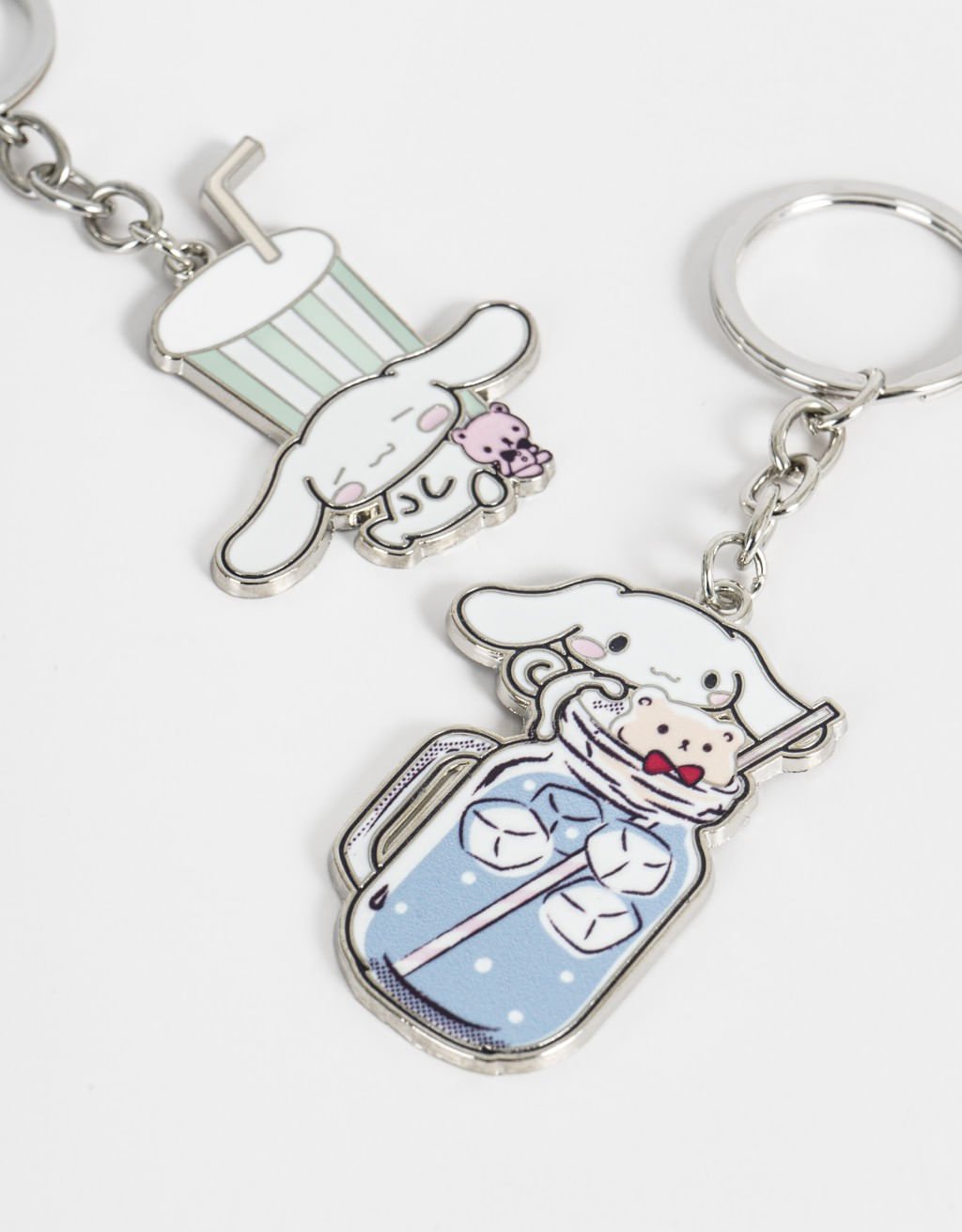 Kit 02 Chaveiros Metálicos Esmaltados Cinnamoroll Prata 2