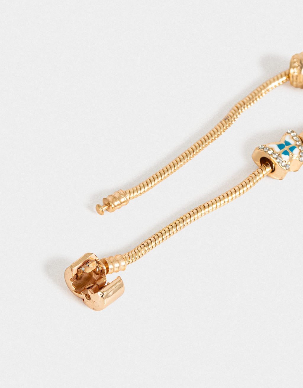 Pulseira Flexível Multicharms Boho Dourado 3