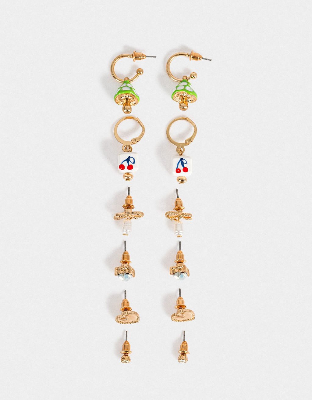 Kit 06 Pares de Brincos Charms Boho