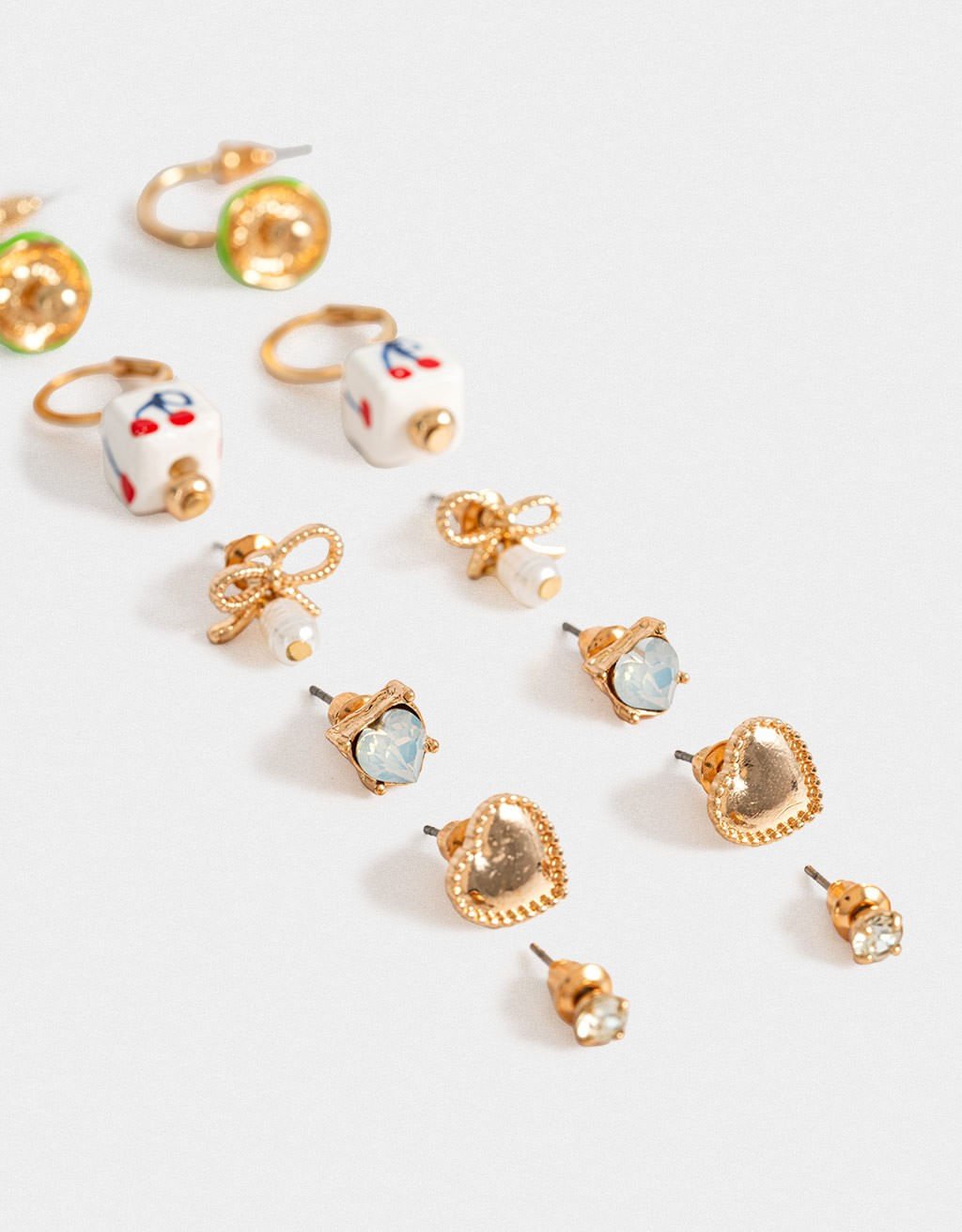 Kit 06 Pares de Brincos Charms Boho Dourado 3