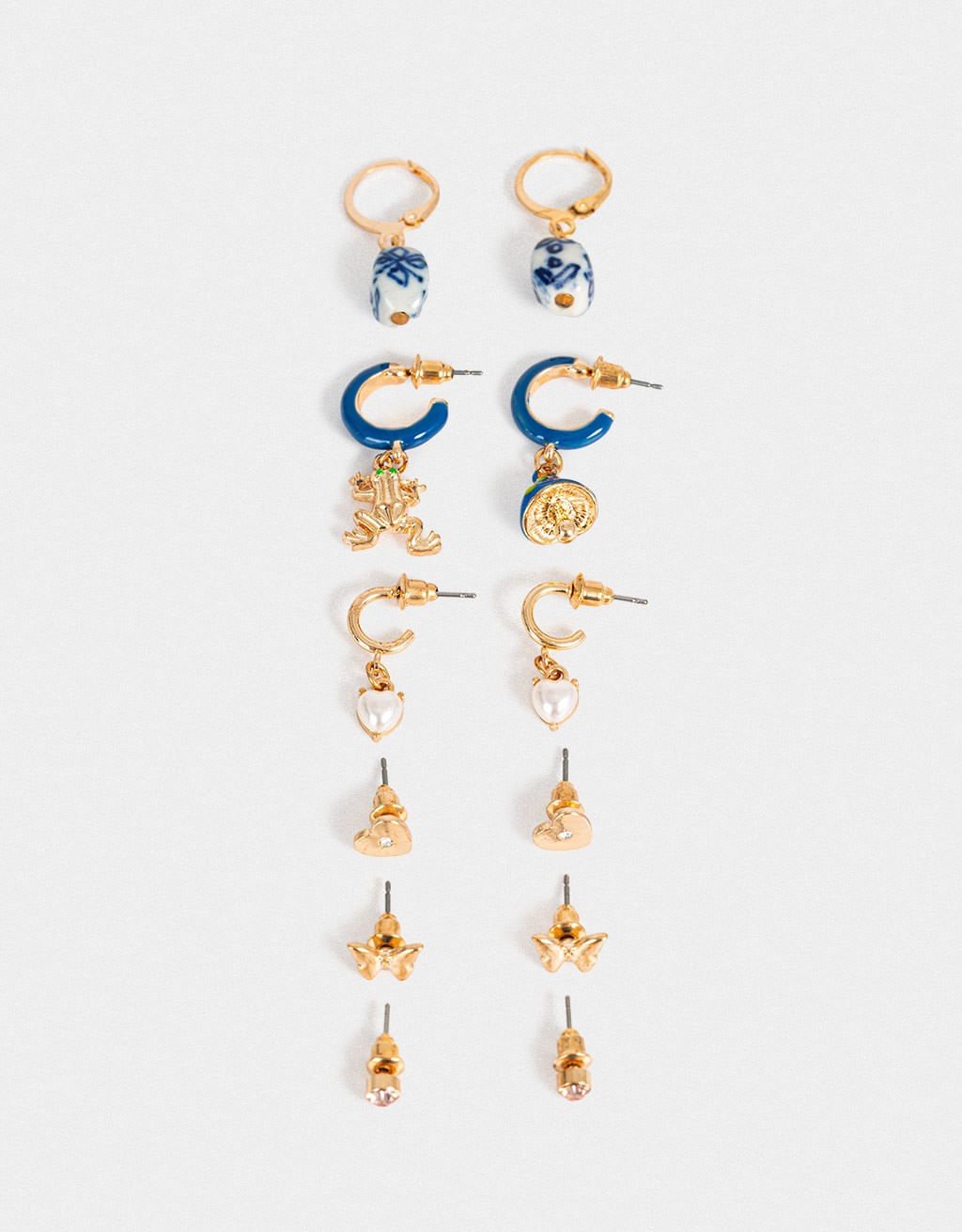 Kit 06 Pares de Brincos Charms Boho Dourado 2