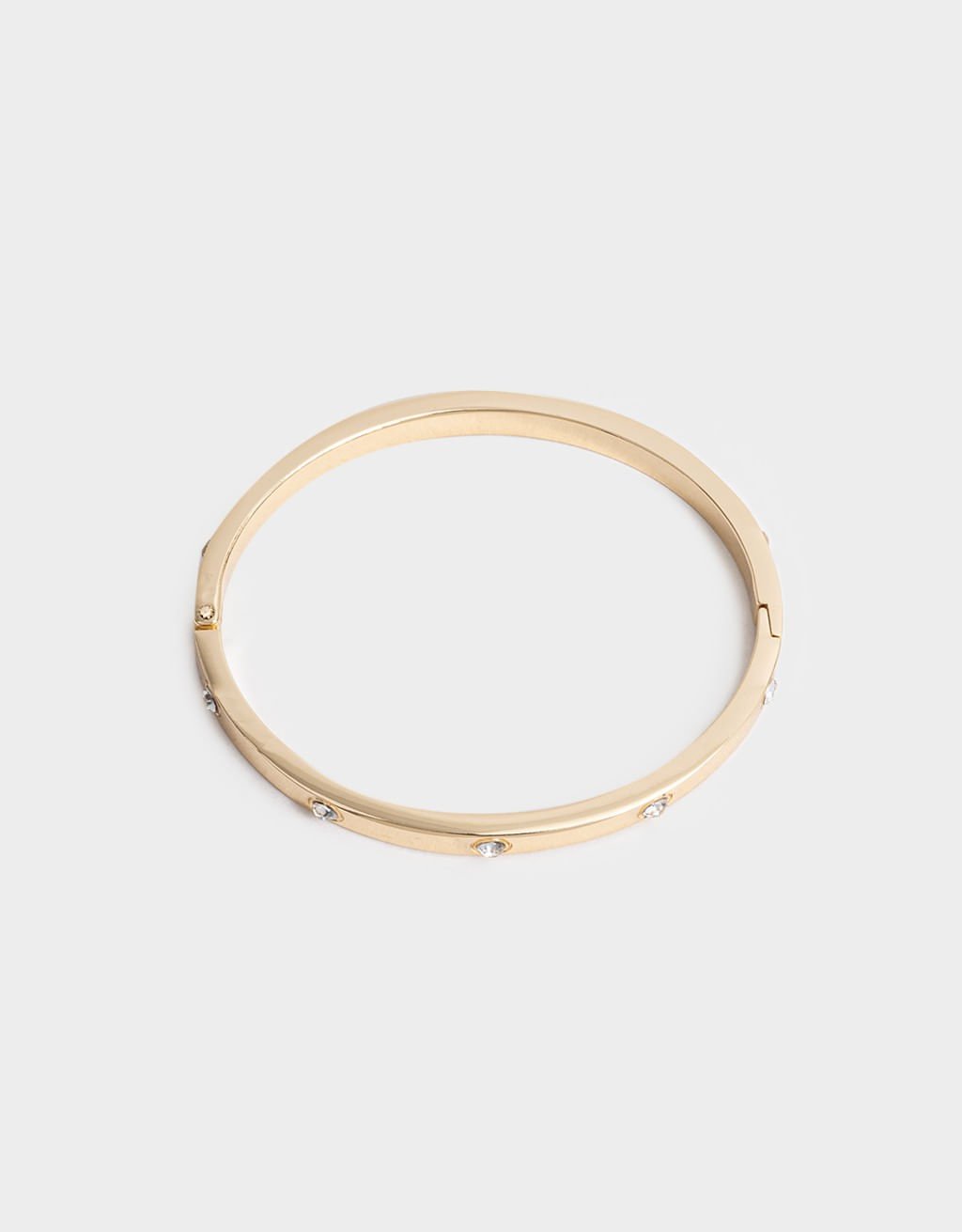Pulseira Rígida Dourada Strass Boho Dourado 2