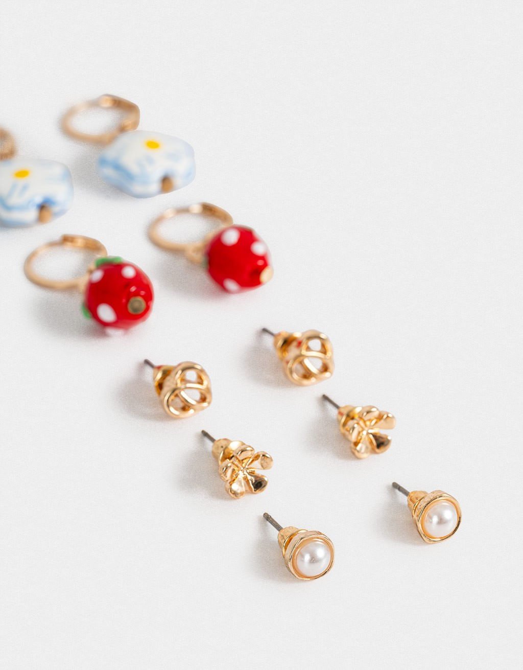Kit 06 Pares de Brincos Charms Boho Dourado 3